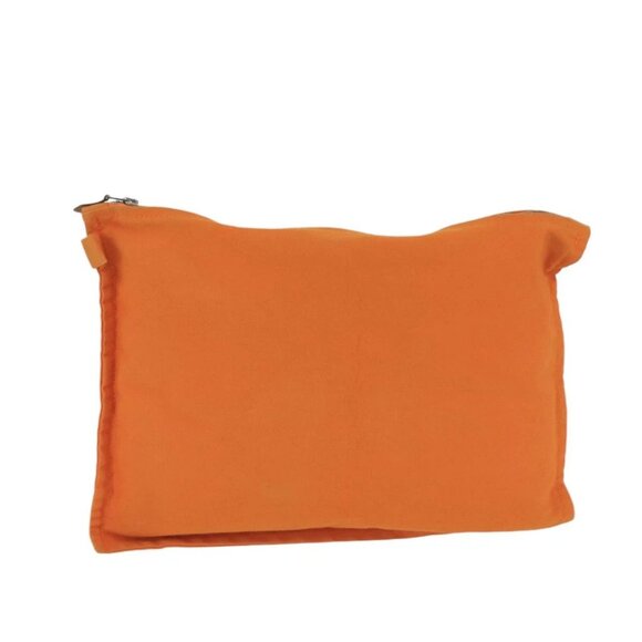 HERMES Bora Bora Pouch GM Pouch Canvas Orange Auth bs20093 - Picture 1 of 16